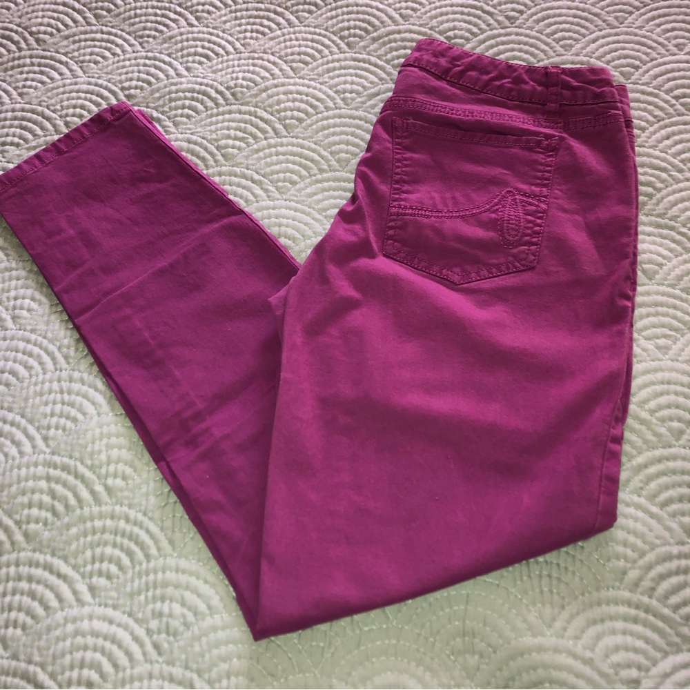 Apt 9 Magenta Purple Skinny Leg Jeans Modern Fit